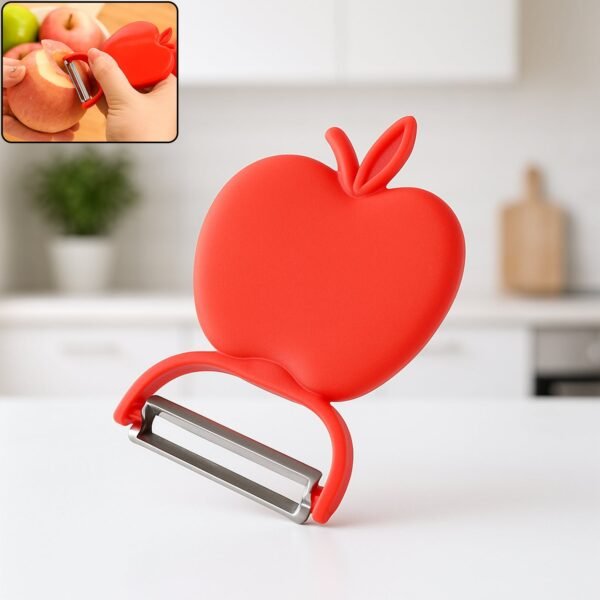 5929_apple_shaped_peeler.jpg Apple Shaped Folding Vegetable Peeler for Kitchen Fruit Peeling vegetables
