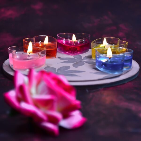 Heart Shape Wax Scented Candles, Diwali (Pack of 20 pcs)