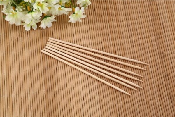 Camping Wooden Color Bamboo BBQ Skewers   Fountain Bamboo BBQ Sticks (30cm)