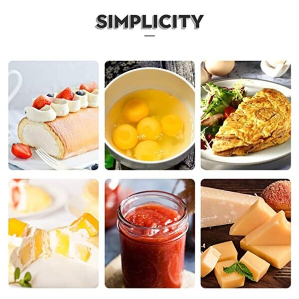 Manual Whisk Mixer – Silicone Cream Whisk, Rotary Egg Beater for Kitchen Baking