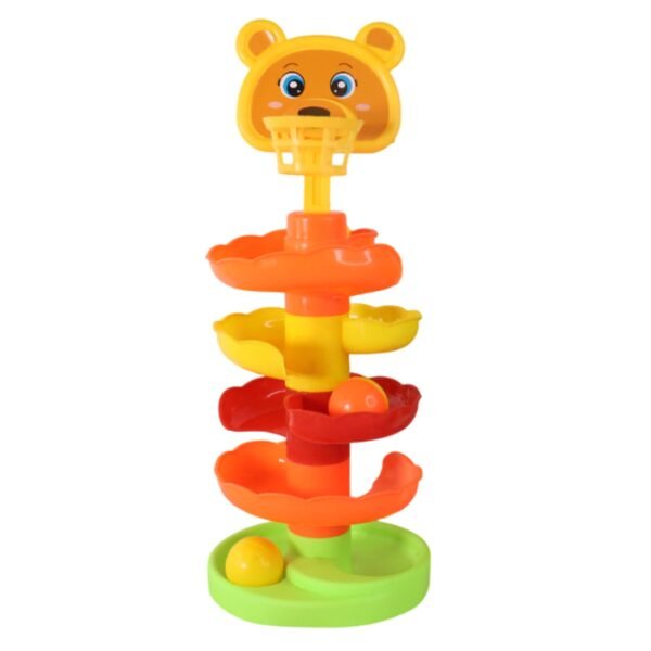 5_1aa92cae-0966-404e-9776-783fe4e10677.jpg Colorful Bear Face Rolling Ball Drop Tower Toy Set