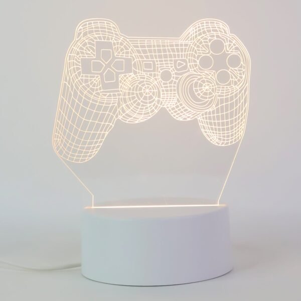 5_1aded65a-ca17-43c1-8a7f-70184b10fb7f.jpg 3D Acrylic LED Night Lamp – Game Controller Shape Decorative Light for Gamers (1 Pc)