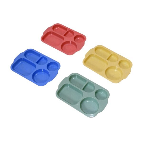 Divided Plates (32 CM, 5 Compartments) Shatterproof Microwave-Safe Tableware