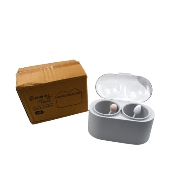 5_4e574d4e-805a-4dd5-a626-31c37f203f10.jpg Spice Storage Containers, Condiment Jars, with Lid And Spoon, dust-proof And Moisture-proof, non-slip Bottom, tray Card Slot Design, detachable, easy To Clean, used To Contain Various Seasonings, plastic