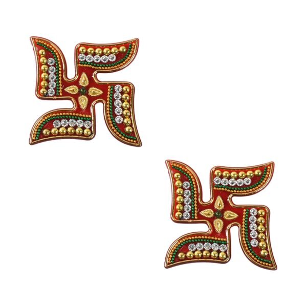 Decorative Swastik Sticker (2Pc Set)