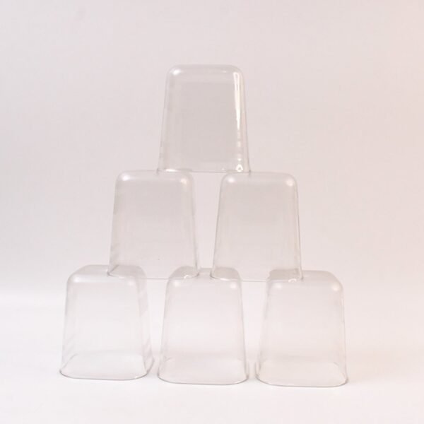 6pc Transparent Diamond Medium Serving Glass Set, Glass Set for Water, Juice etc