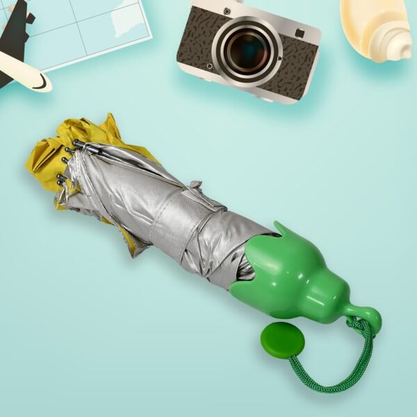 5_5775c243-425a-45b7-b6ce-00ab0f438e0d.jpg Vegetable shaped Folding Umbrella, Plastic Case Creative Fashion Folding Mini Sun Shade Rain Umbrella, Unique Umbrella, Sun & UV Protection, Cute Design (1 Pc)