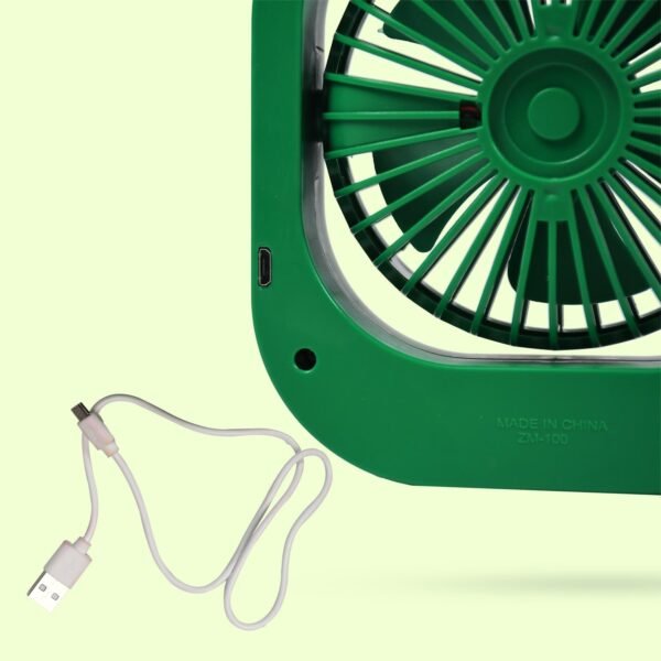 Portable USB Fan Rechargeable 2-Speed 180° Rotating Quiet Personal Fan