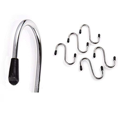 5_67135ae5-ec80-482c-8987-2b9b323d1f5b.jpg Heavy Duty S-Shaped Stainless Steel Hanging Hooks - 5 pcs