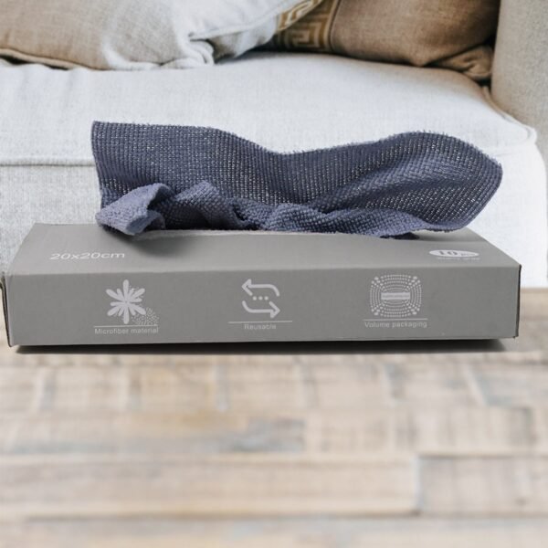 Reusable Cleaning Microfiber Towel (10 sheets, Dispenser Box)