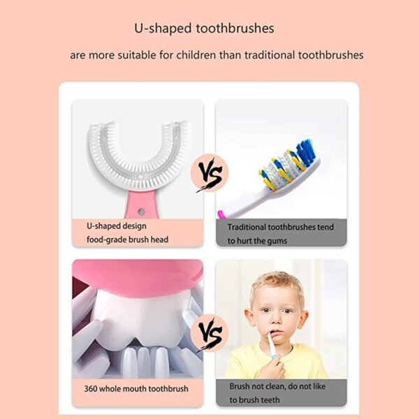 5_7a6f769c-a1f5-4bd7-830b-c8eac5606ce5.jpg U-Shaped Toothbrush for Kids, 2-6 Years Kids Baby Infant Toothbrush