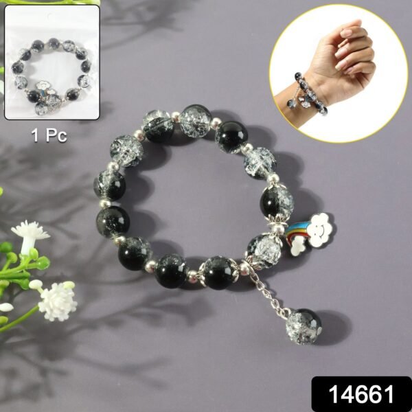 5_7b4a2e5c-d74b-47a4-ba5f-e684d6cf6bc5.jpg Elegant Black & Crystal Beaded Charm Bracelet