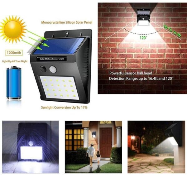 5_7d6a3b9a-d56c-477d-b9c2-c5a95eed9dbd.jpg Solar Security LED Night Light for Home Outdoor / Garden Wall (Black) (30-LED Lights)