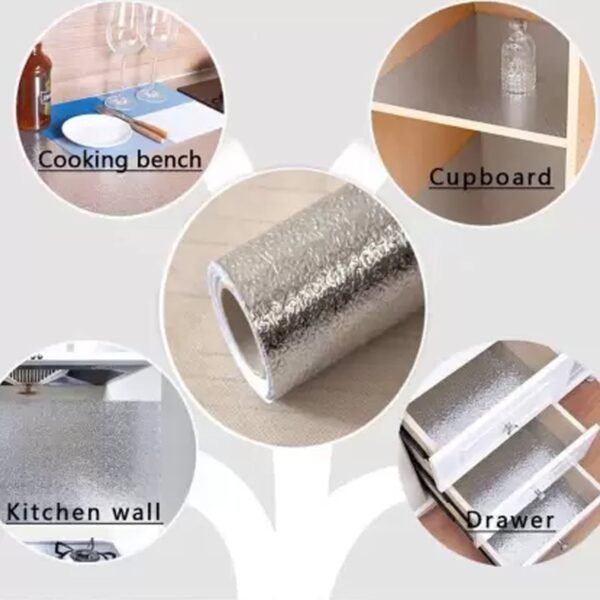 Aluminium foil for Kitchen and Aluminium Foil Paper Sticker Roll (60cmx2Meter)