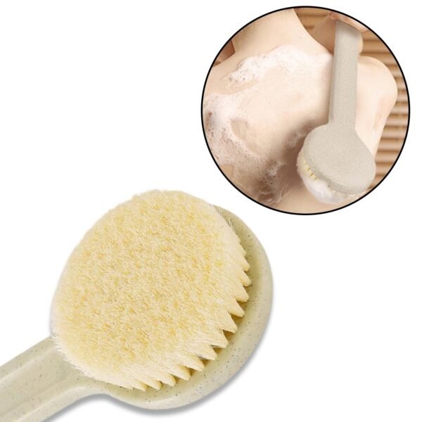 Body Brush Long Handle Dry Brush Soft Bristle Bath Brush Back Scrub Exfoliating