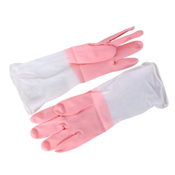 Medium Reusable Long-Cuff Household Cleaning Gloves - (1 Pair)