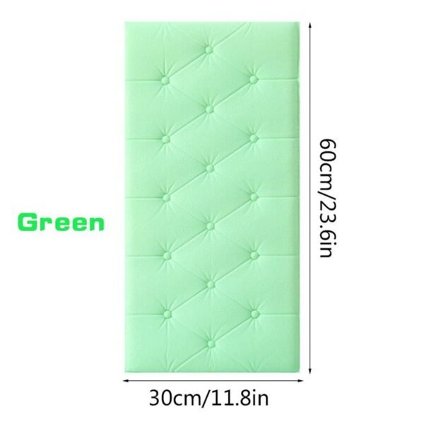Green 3D Adhesive Wallpaper for Living Room – Self Adhesive Home Decor