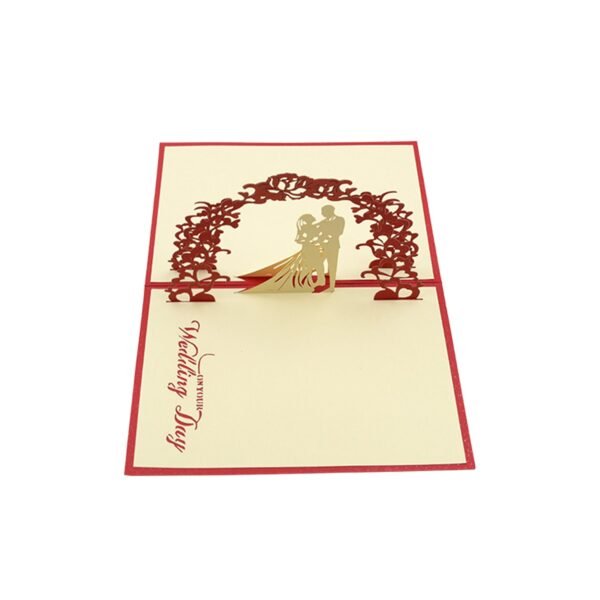 Unique 3D -Up Wishing Card (Wedding): 1 Pc
