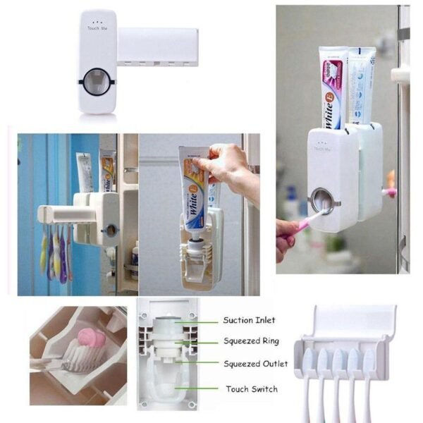 5_a121ee07-910c-4b6d-8a05-8d2a886d1bfe.jpg Toothpaste Dispenser & Tooth Brush Holder