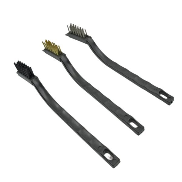 3pcs Mini Wire Brush Set (Steel / Nylon / Brass Brush)