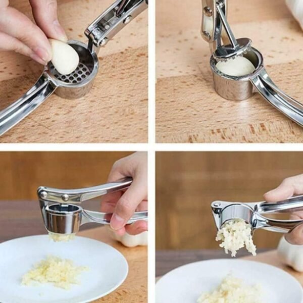 Stainless Steel Garlic Press Crusher ,Crusher ,Squeezer ,Masher ,and Lemon Juicer