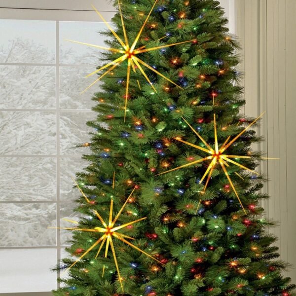 3D Gold Star Hanging Decoration Star, Acrylic Look Hanging Luminous Star