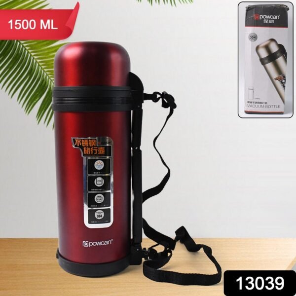 Stainless Steel Thermos Flask Double-Walled Coffee Thermos Flask Leak-proof (1500ML)