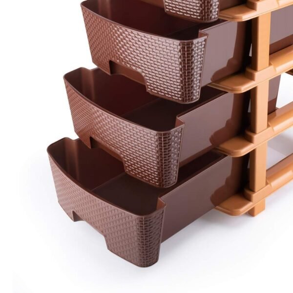 5_c0a779e3-6748-4609-b1b2-38827584d78e.jpg 5tier Plastic Modular Drawer System For Multiple Use (Brown colour)