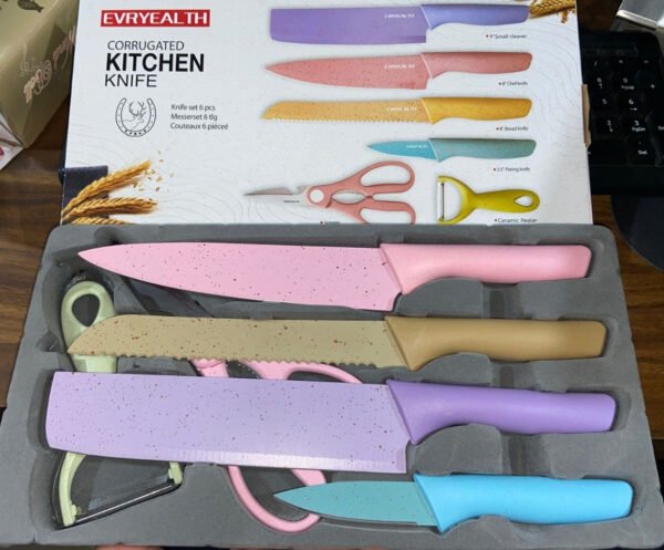 5_dee3b496-04fd-490f-a9ef-26699e40ded3.jpg Corrugated 6Pc Kitchen Knife Set Professional Box Knife Set 6 Piece Forged Kitchen Knives with Box.