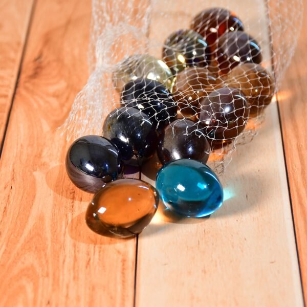 5_e9459bf6-da33-4cbe-afb3-7de7444216db.jpg Glass Gem Stone, Flat Round Marbles Pebbles for Vase Fillers, Attractive pebbles for Aquarium Fish Tank.