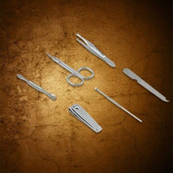 6-in-1 Professional Nail Care Kit: Clippers, Scissors & More Nail (Travel or Home)