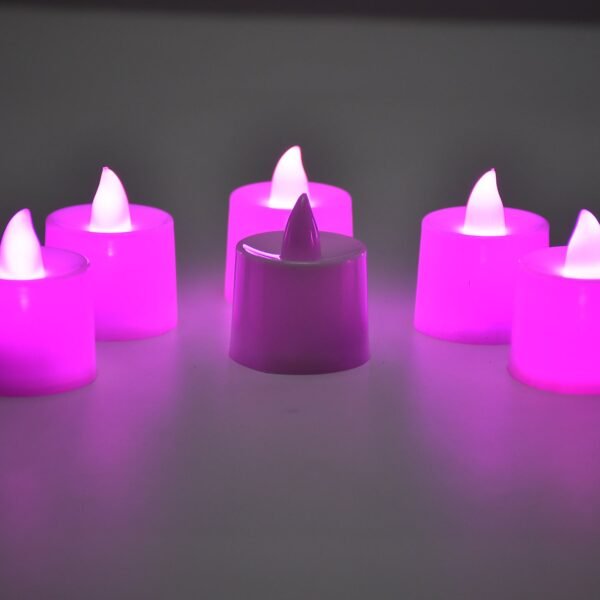 5_f9a307a9-4968-4d30-8edd-4c77cfbe3e85.jpg Pink Flameless LED Tealights Smokeless Decorative Candles LED Tea Light Pack of 24