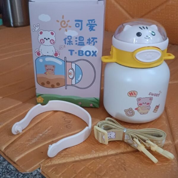 Stainless Steel Kltten / Bottle Vacuum Insulated Cup With Handle & Strap (700 ML)