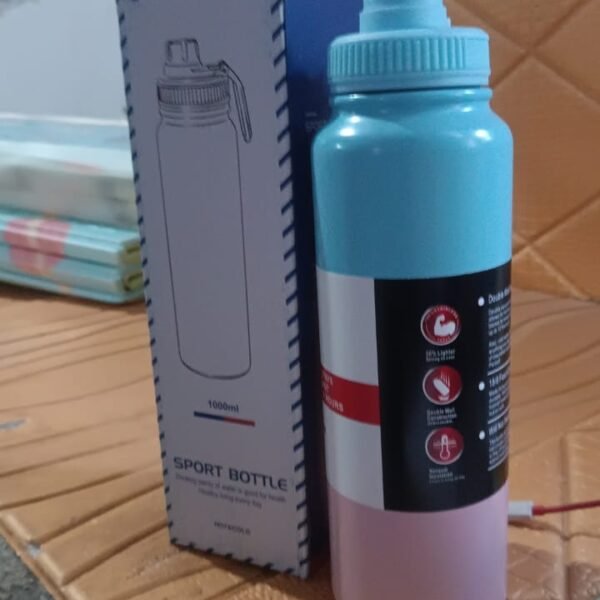 Stainless Steel Double Wall Vacuum-Insulated Drink Water Bottle (1000 ML / Mix Color)