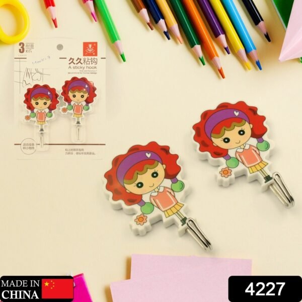 Self-Adhesive Hooks (2 Pc) Heavy Duty Waterproof Wall Mount (Bathroom, Kitchen)