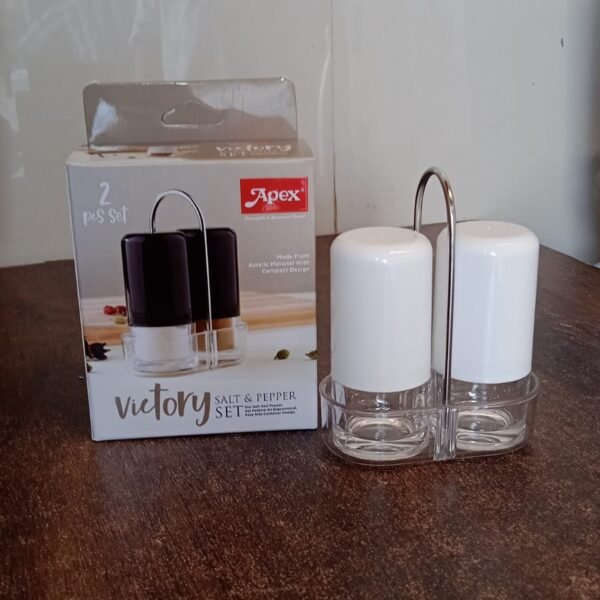 Apex Victory Salt & Pepper Dispenser Set – 2 Pcs Acrylic Seasoning Shaker