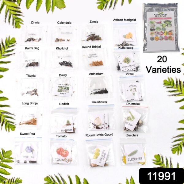 5c64c23c-28c7-4761-8171-85bb29c5a046.jpg 20 Varieties of Vegetable & Flower Seeds Combo (1 Pkt. / 20 Varieties)