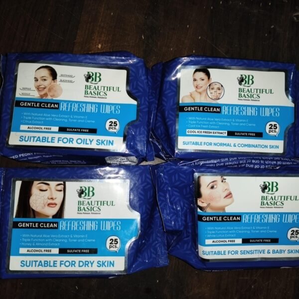 5d4c7d99-8b4f-4db7-94d5-3d898c266089.jpg Beautiful Basics Dry, Oily, Sensitive & Normal Skin Face Wipes (4Pkt x 100 Pcs)