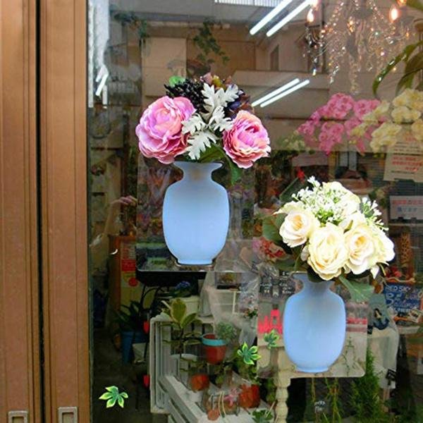 5d67a375bf3e3e227b82ac01-18-large_fe71f396-94dc-4446-80dd-82f84d2736f5.jpg Wall Hanging Silicone Flower Pot Sticker Plant Rack for Decoration (MultiColour)
