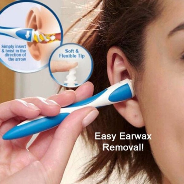 Swab Silicone Easy Earwax Removal with 16 Replacement Disposable Soft Tips / Ear Wax