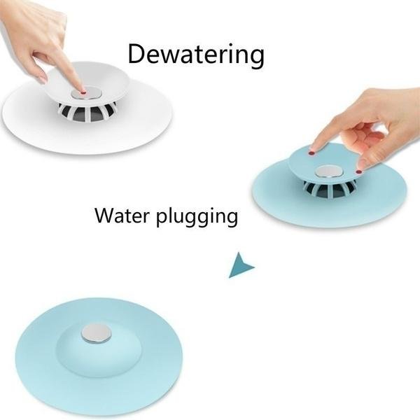 5e149765b55763827367e6f2-1-large_19b816e9-25a2-4661-8c14-1794ea76e7d0.jpg Creative 2-in-1 Silicone Sewer Sink Sealer Cover Drainer (multicolour)