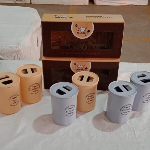 Airtight Containers – For Tea, Coffee, Sugar & More (3 Pcs Set)