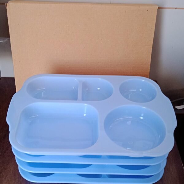 Divided Plates (32 CM, 5 Compartments) Shatterproof Microwave-Safe Tableware