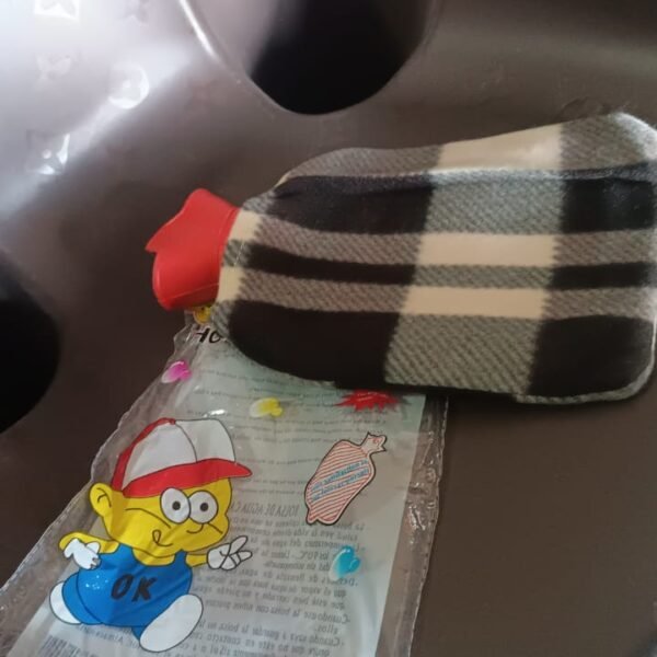 Hot Water Bottle Bag With Cover For Pain Relief (1 Pc / Mix Design & Size)