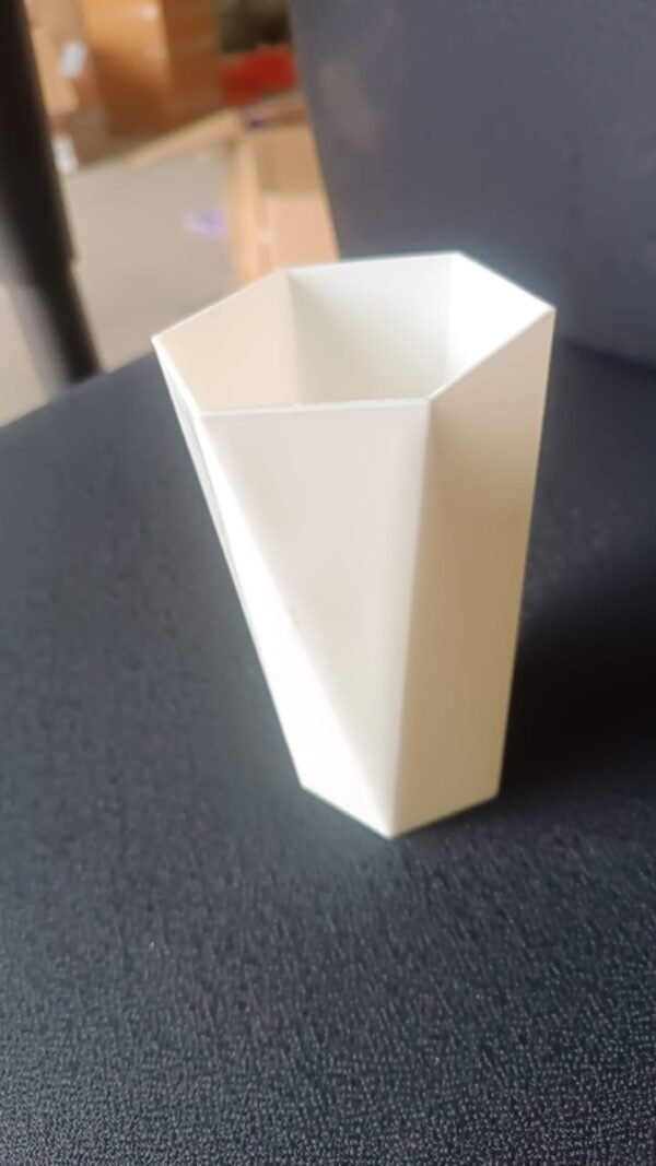 Modern Geometric Hexagon Plastic Flower Vase (1 Pc)