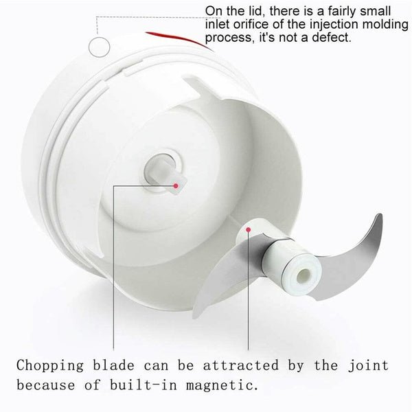 Mini Garlic Chopper Mixer, Portable Cordless Grinder