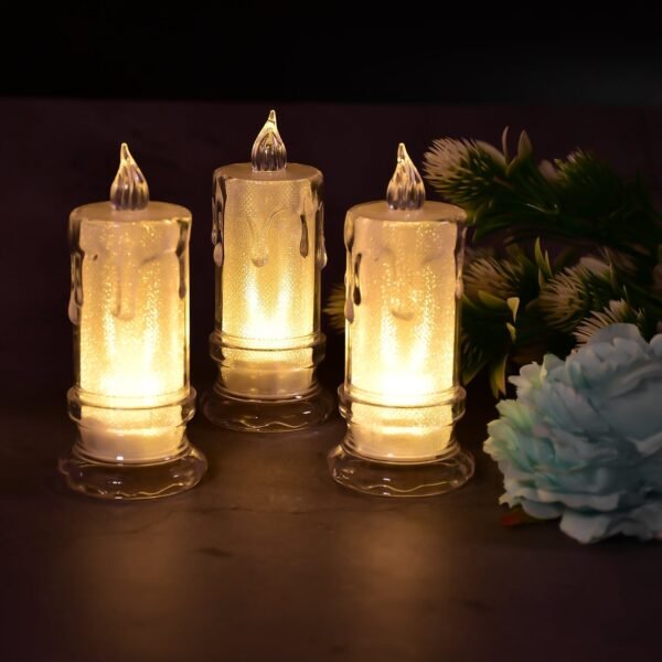 5image_18cd0edf-6322-4a59-b3da-2906edf281c0.jpg Big Flameless Melted Design Candles Set, Diwali (12 pcs)