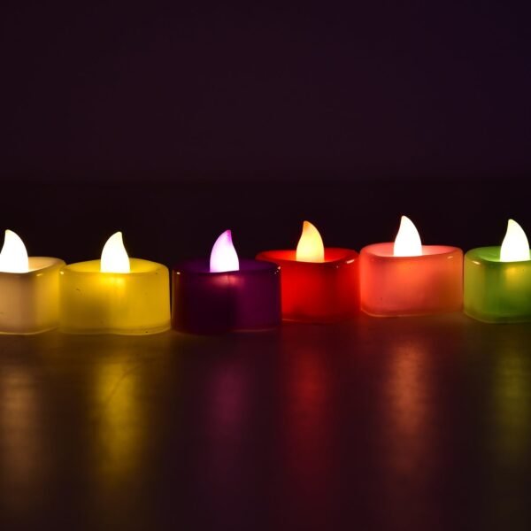 HEART LED FESTIVAL TEALIGHT WITH BATTERY OPERATE, Diwali ( 24PCS )