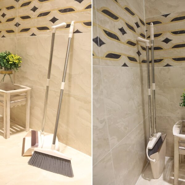 Handle Dustpan and Brush for Sweeping & Cleaning Dust Pan and Broom Handled, Supdi