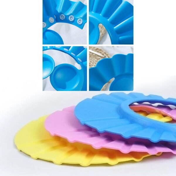 Adjustable Baby Shower Cap – Soft & Safe Bathing Hat for Eye and Ear Protection